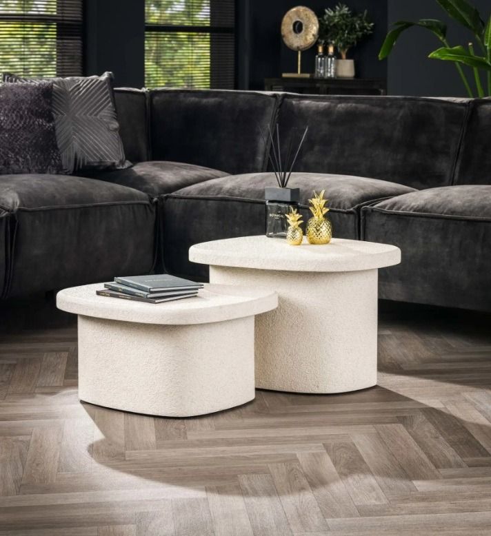 Amsterdam Stone sohvapöytäsarja, marmori/komposiitti