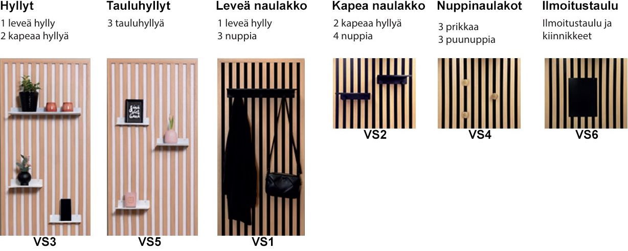 Sointu Sisustuspaneeli 150, tammi/valkoinen