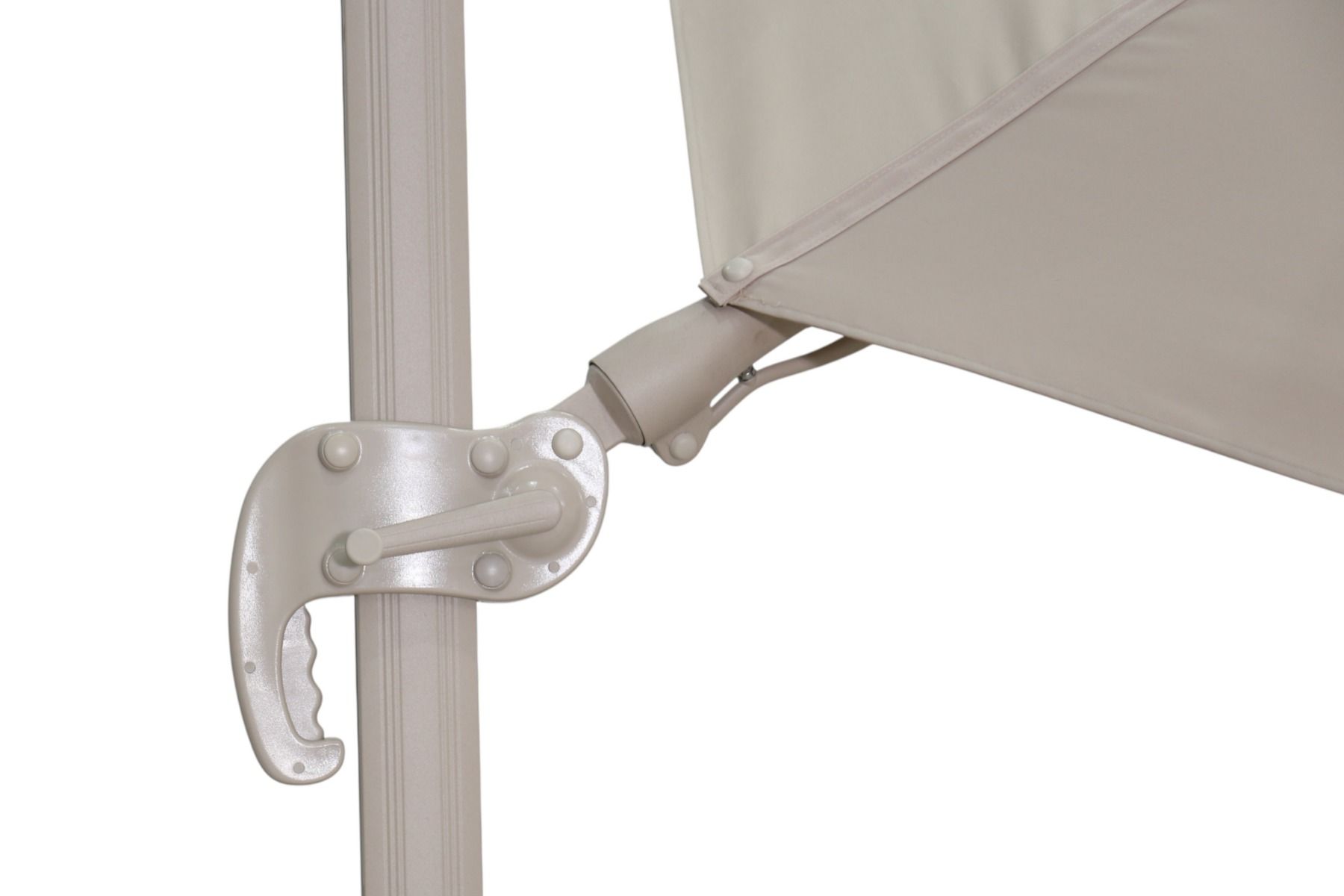 Solar LED riippuva aurinkovarjo 350 cm, hiekan väri