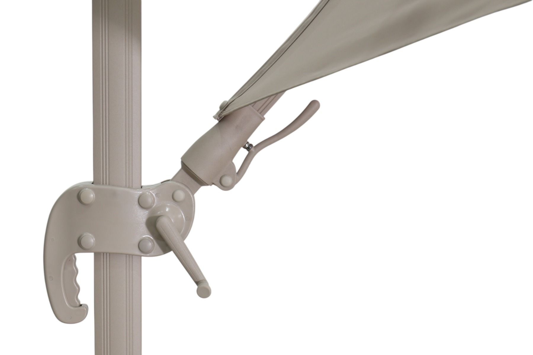 Solar LED riippuva aurinkovarjo 350 cm, hiekan väri