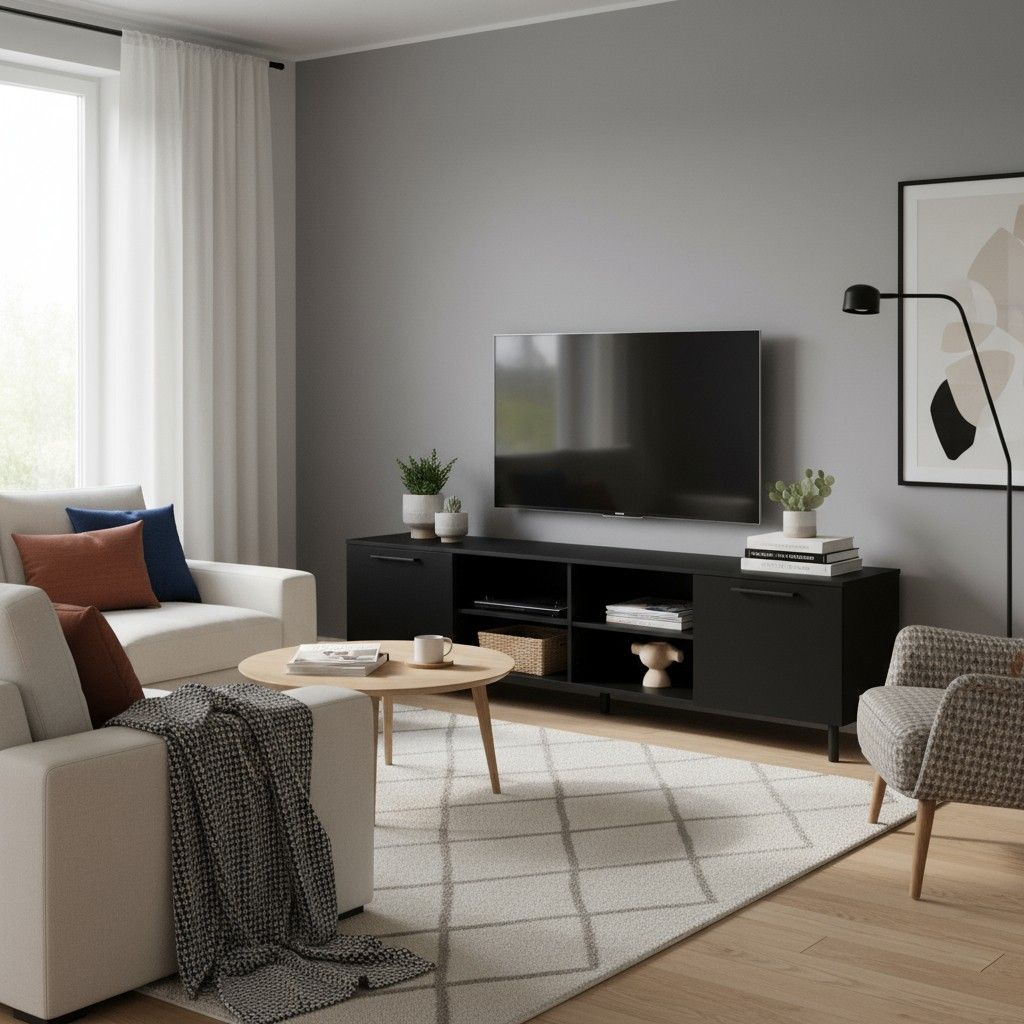 Hiipakka Solo TV-taso 220 cm, musta 