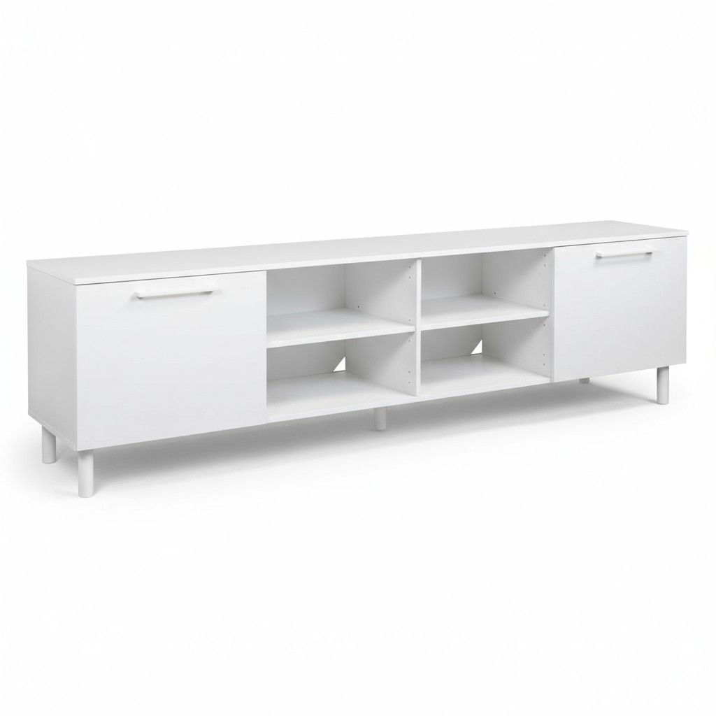 Solo 220 cm TV-taso avohyllyillä ja ovilla