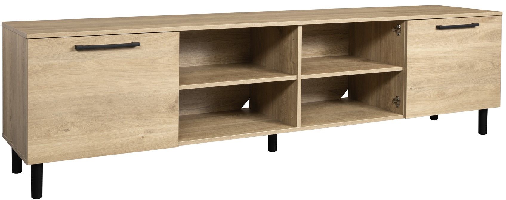 Solo TV-taso tammen värisenä mustilla vetimillä ja jaloilla