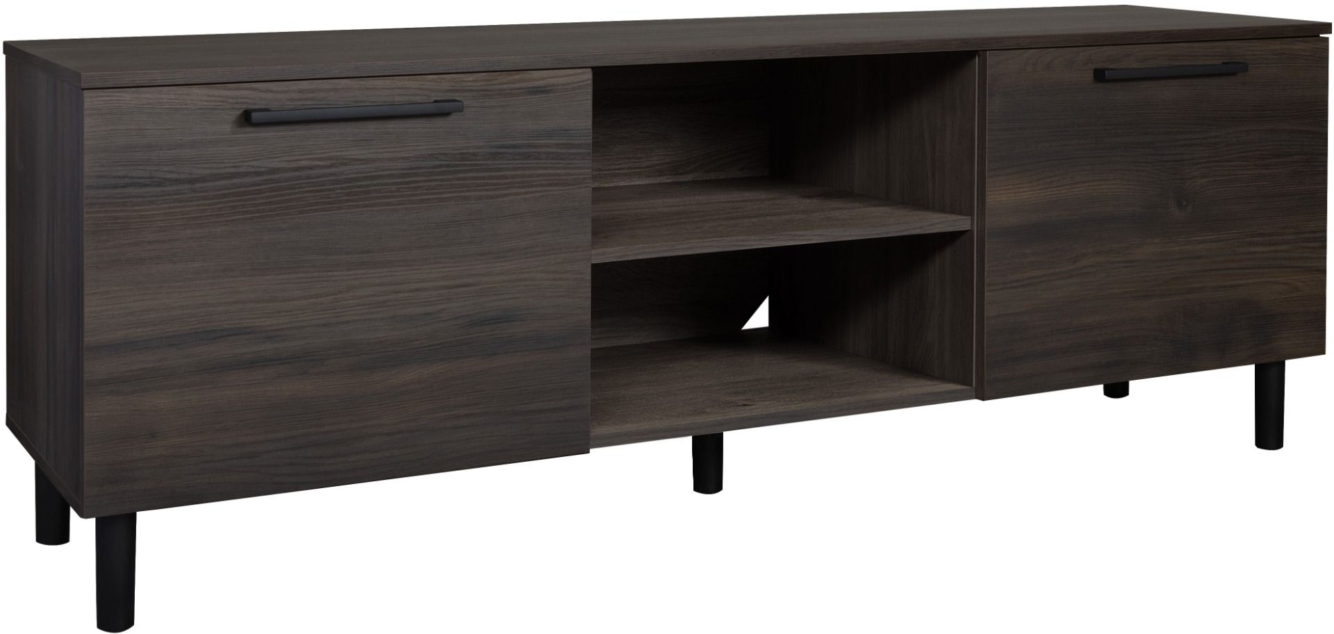 Solo TV-taso 166 cm leveä tummanruskealla tammen värillä