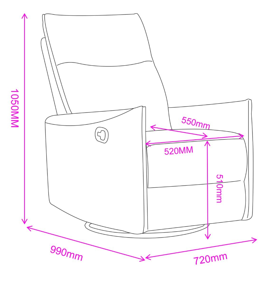 Stockholm mekanismituoli, konjakinruskea