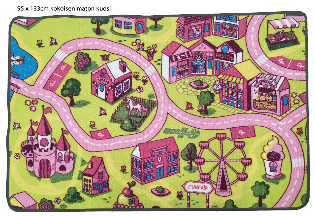 Liikennematto Sweet City, eri kokoja