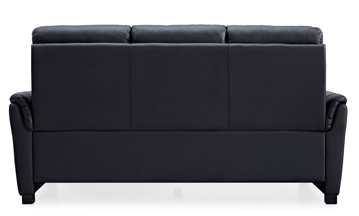 Rosita 3+1+1 nahkasohvakalusto, musta