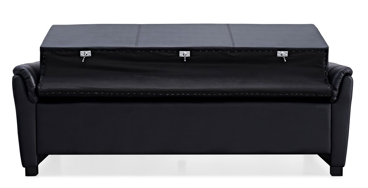 Rosita 3+1+1 nahkasohvakalusto, musta