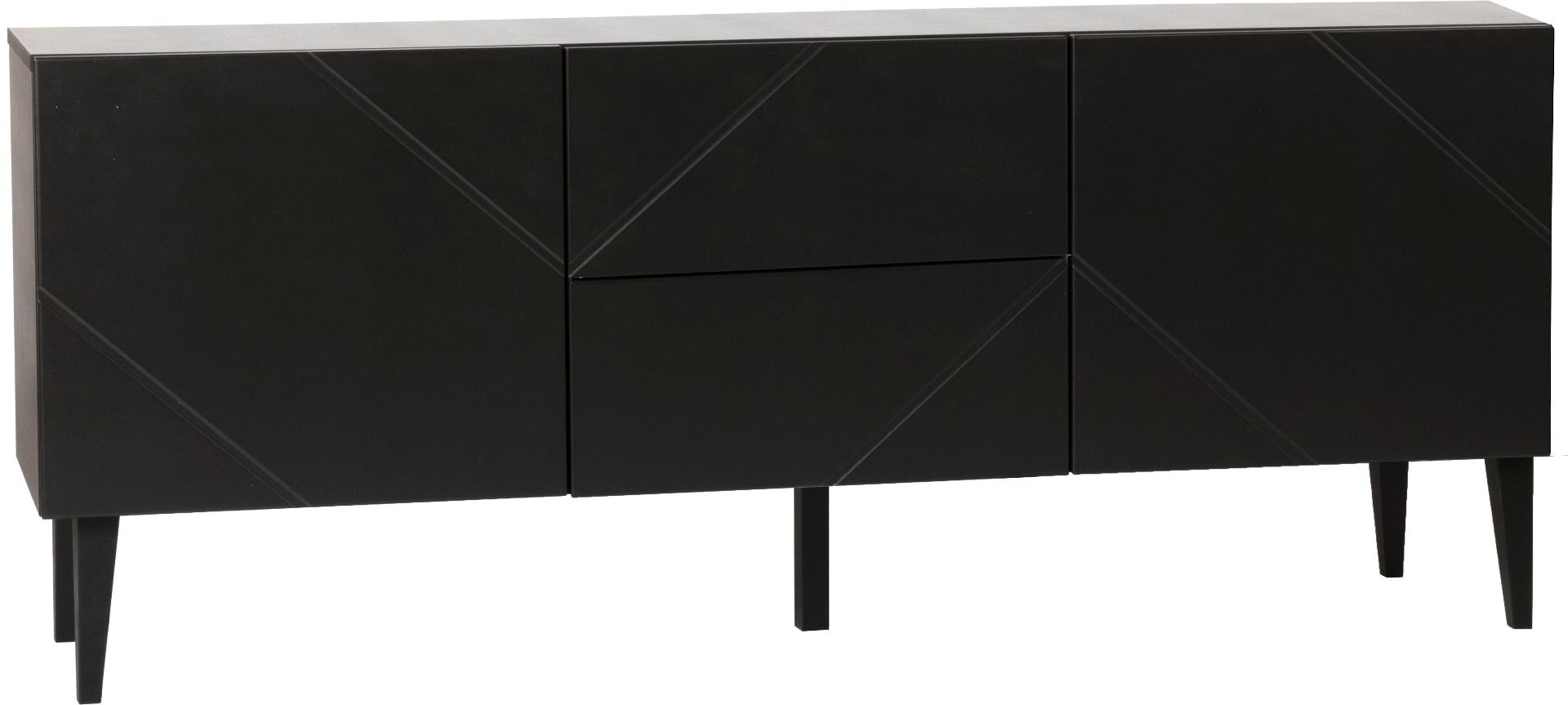 Vilja tv-taso 150 2 ovea ja 2 ltk, musta