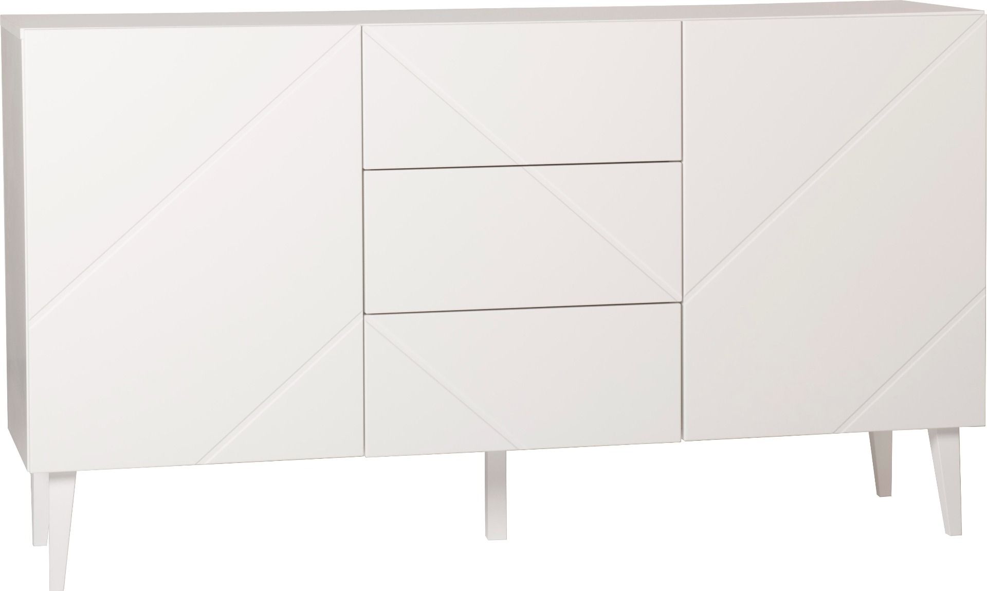 Hiipakka Vilja senkki 150cm valkoinen, 2ovea ja 3 laatikkoa