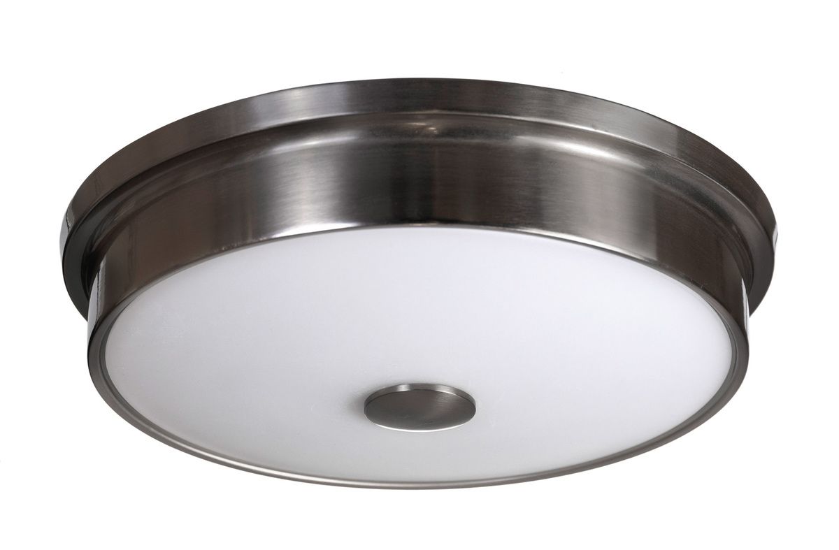 Teca-32 metallikehyksellä varustettu plafondi, jossa on valkoinen lasikupu.