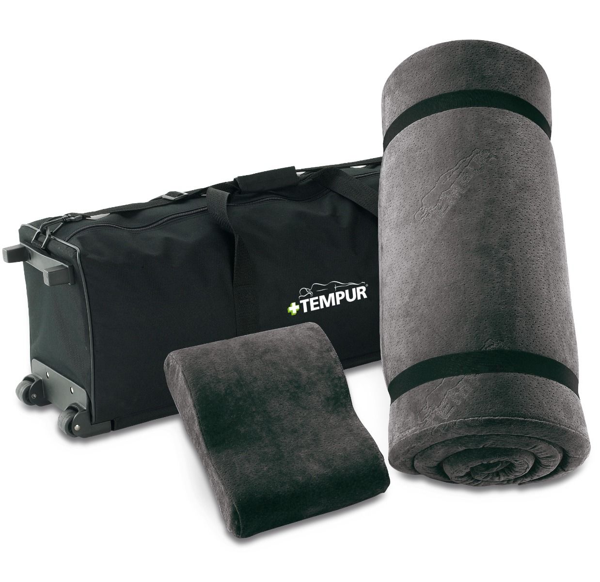 Tempur matkasetti jossa patja sekä tyyny