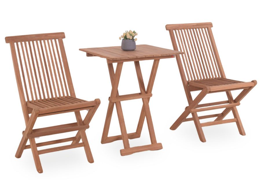 Timor parvekepöytä Jaava tuoleilla, tiikkiä