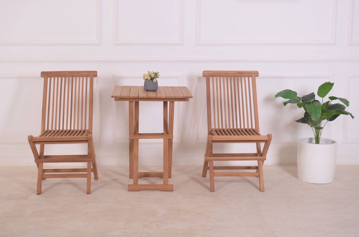 Timor parvekepöytä Jaava tuoleilla, tiikkiä