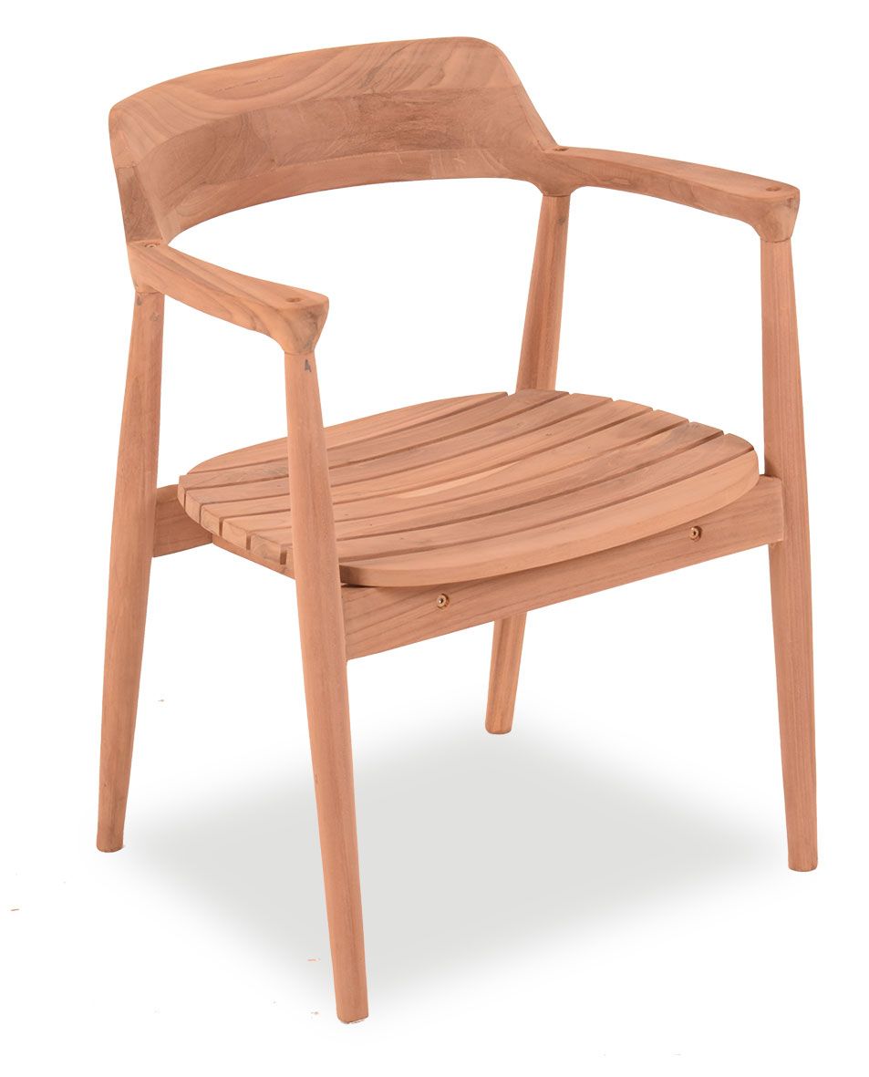 Timor käsinojallinen tuoli, materiaali Teak Golden