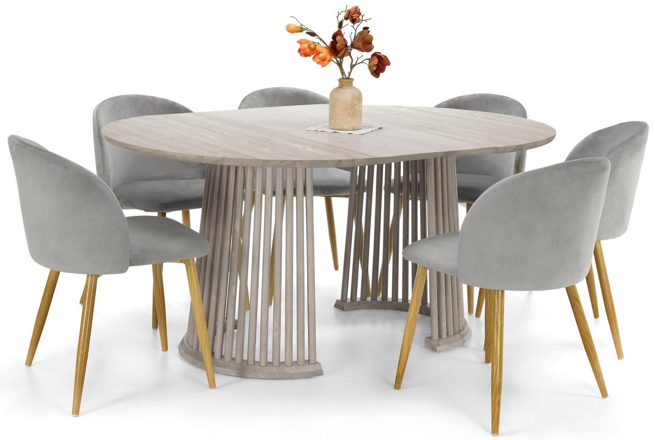 Tyyni ruokapöytä 115cm rimajalalla, vaalea