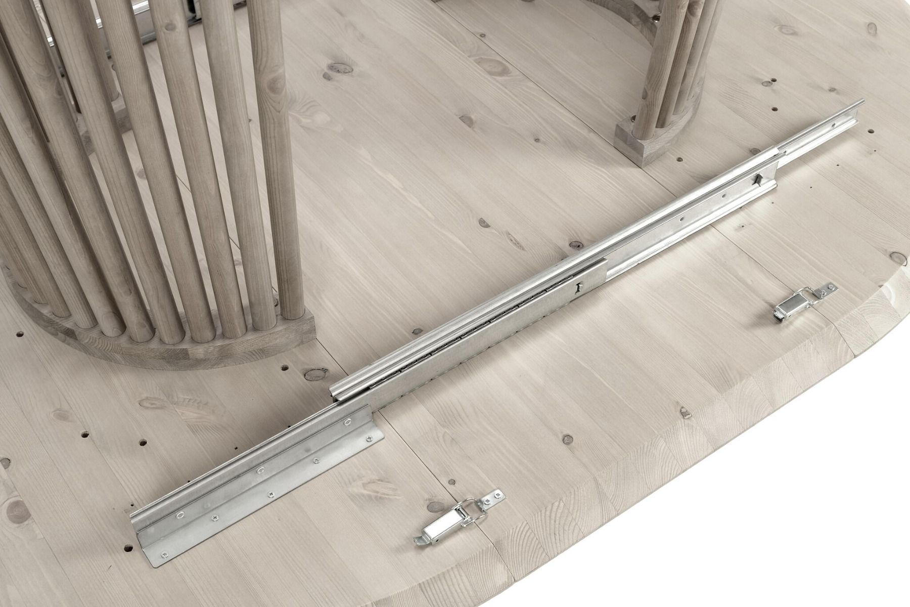 Tyyni ruokapöytä 115cm rimajalalla, musta