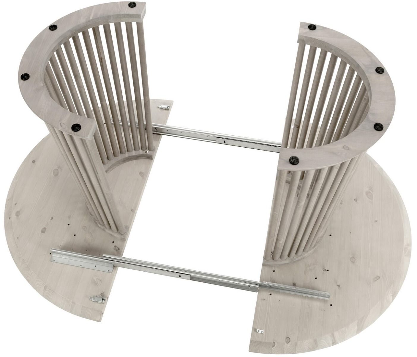 Tyyni ruokapöytä 115cm rimajalalla, musta