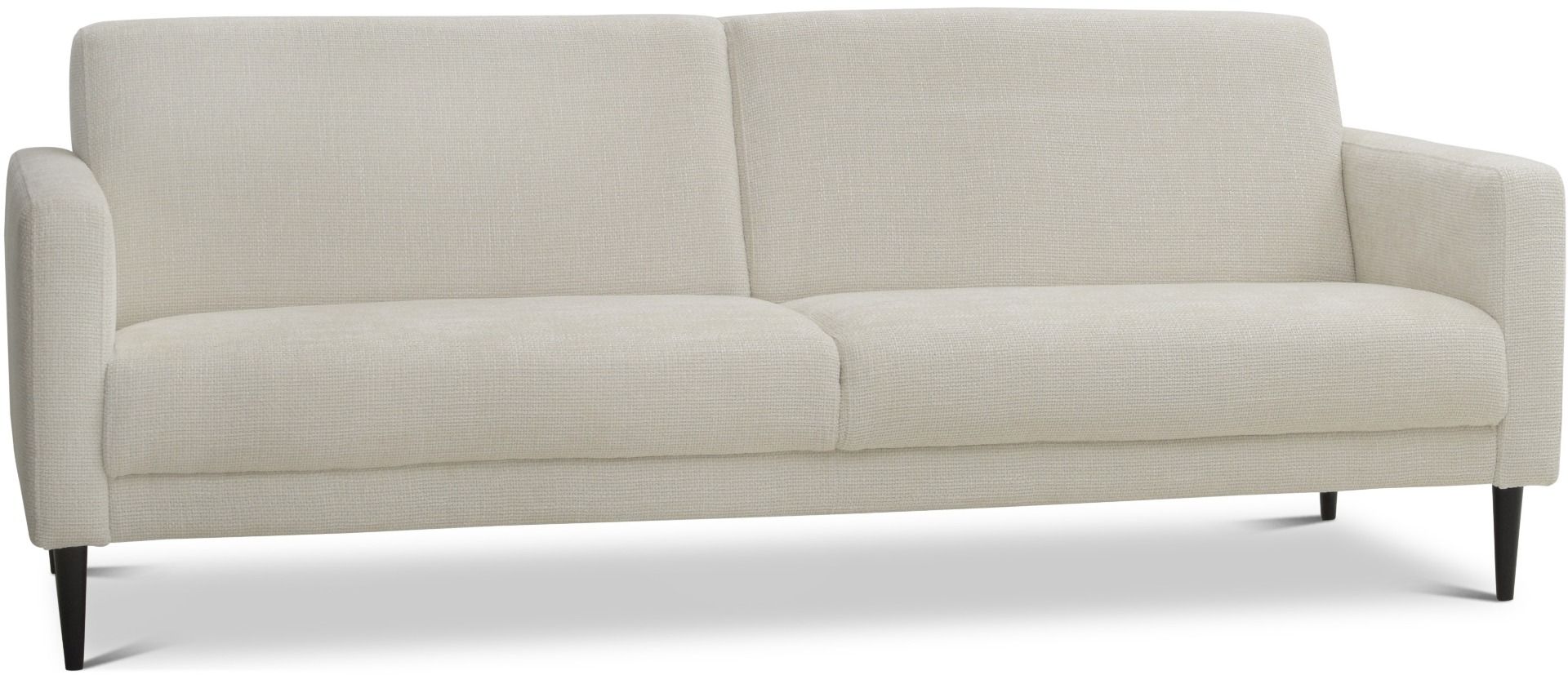 Kotimainen Adele sohva hiekan värisellä kangasverhoilulla