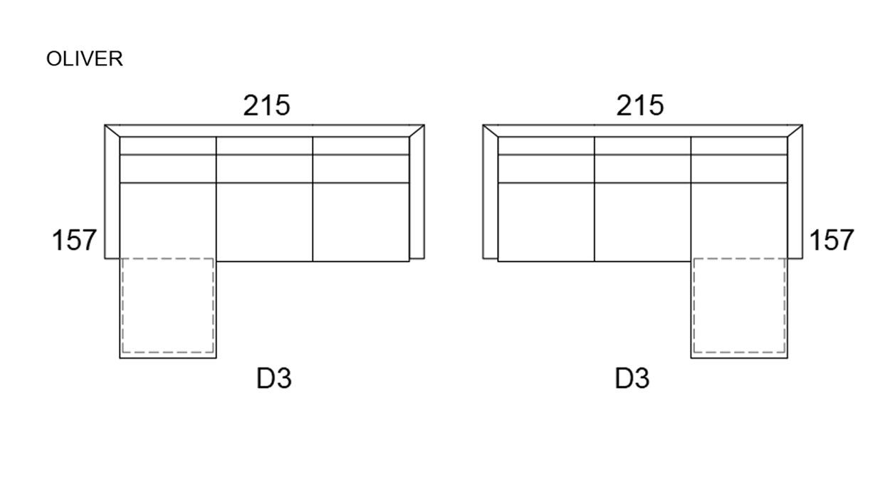 Unico Oliver divaanisohva, hiekan harmaa