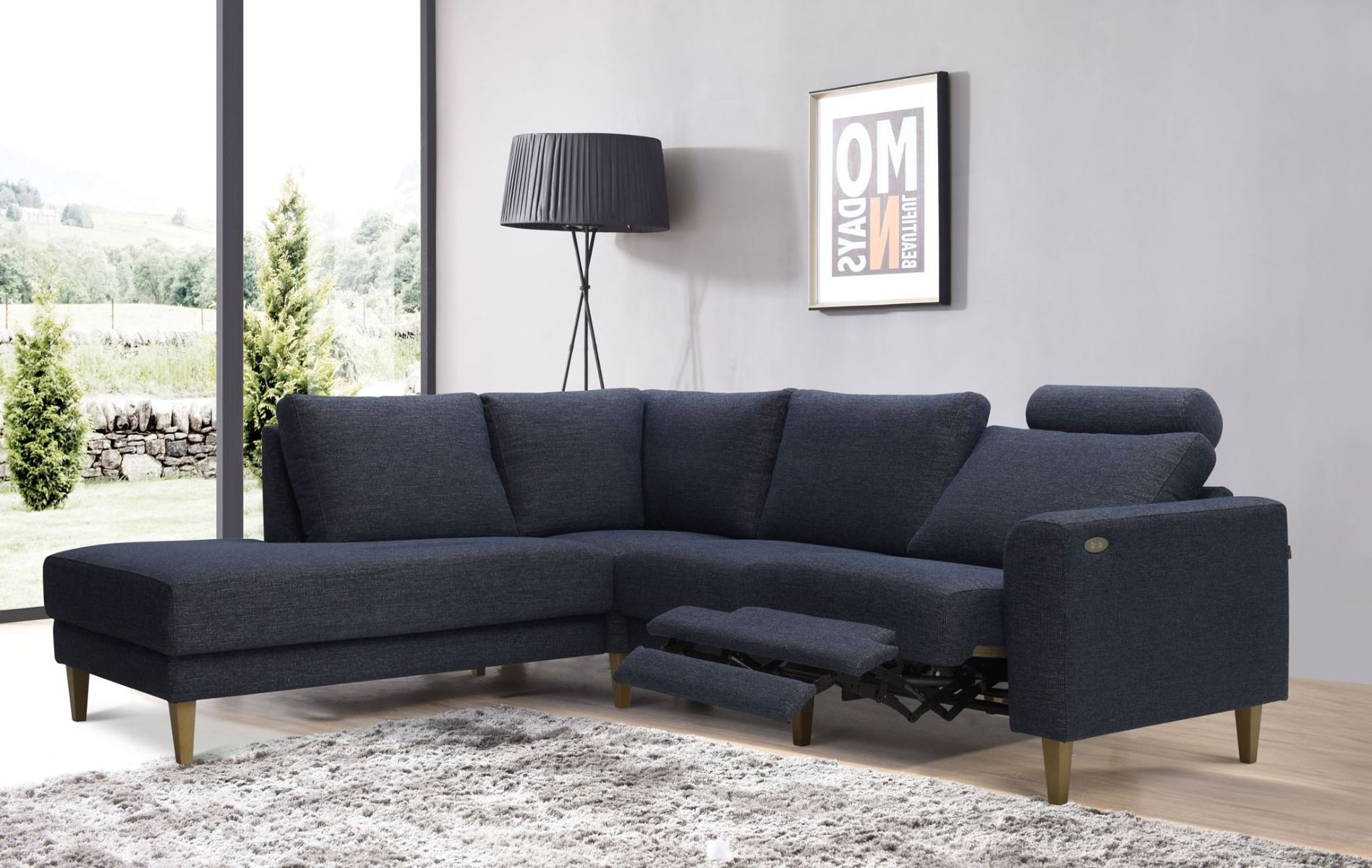 Unico Puro avokulmasohva mekanismilla kotimainen