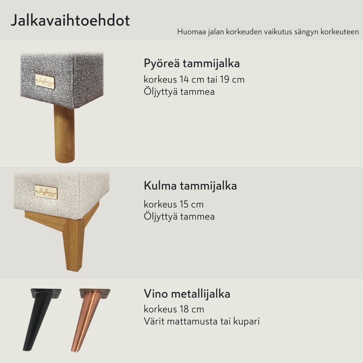 Sinfonia Premium jenkkisänky 160x200 cm