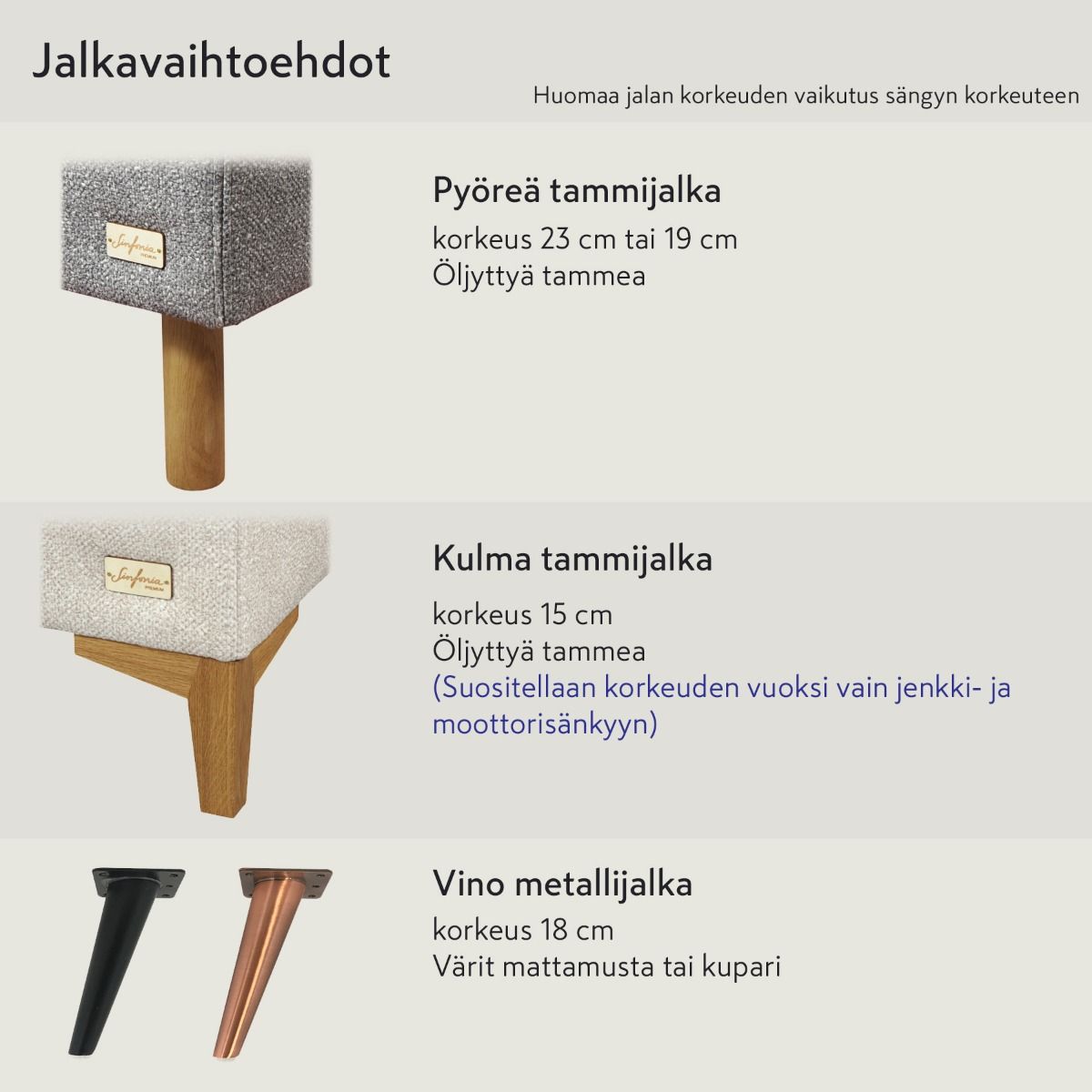 Sinfonia Premium runkosänky 180x200 cm