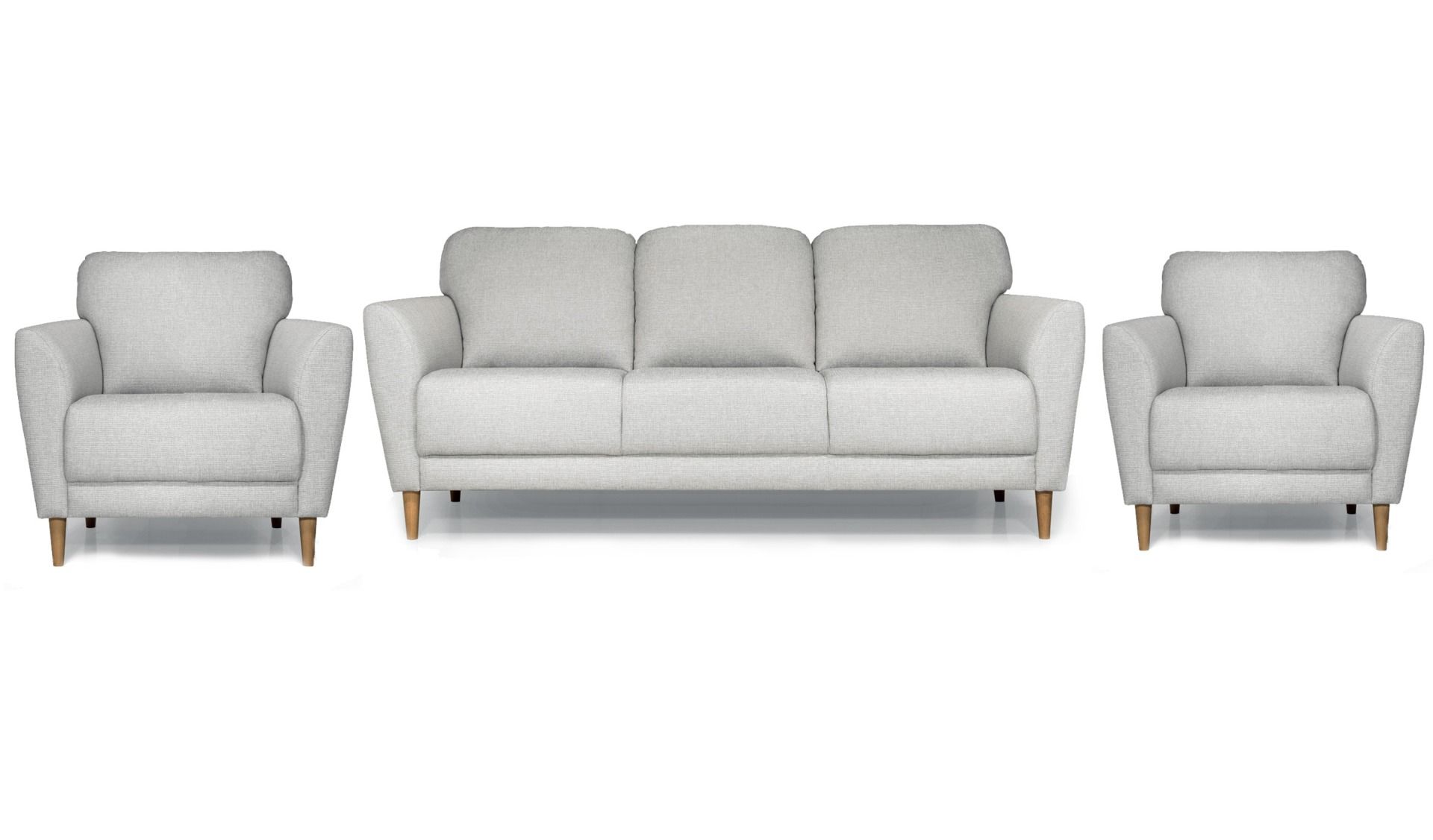 Kotimainen vaalea sohvakalusto 3+1+1