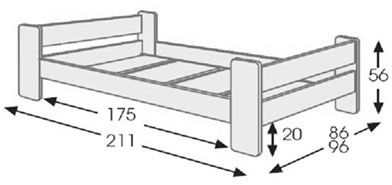 Unipuu sänky 90x200 cm