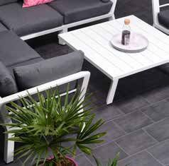 Sasha kulmasohvasetti alumiini, valkoinen