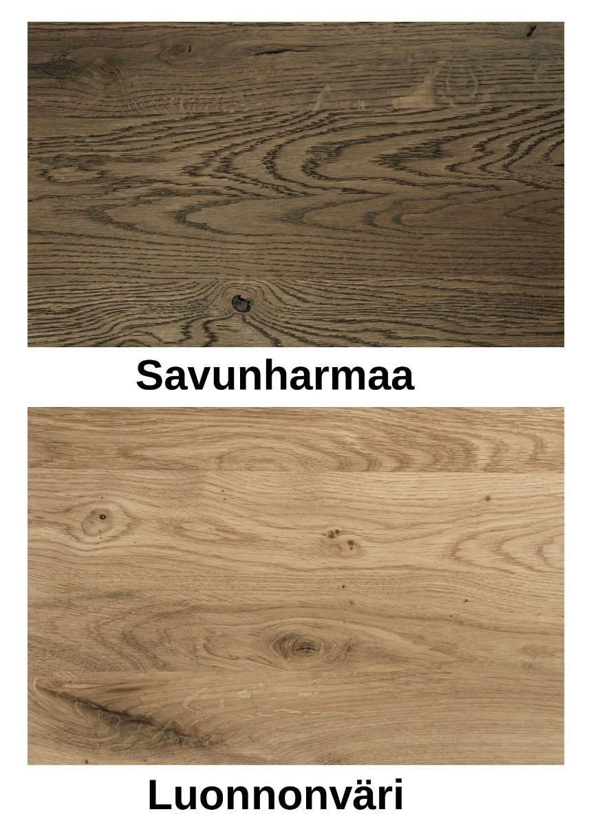 Jussi tammi ruokapöytä 89x140cm metallijaloilla