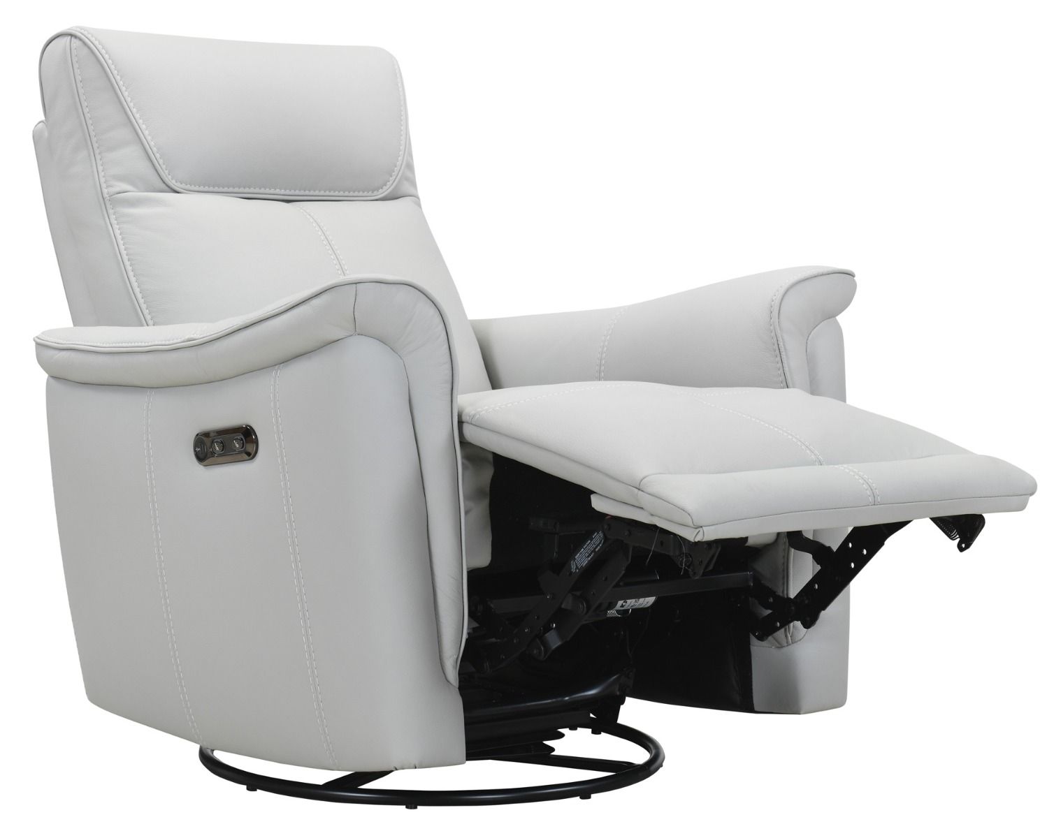 Valencia 3+1+1 sohvakalusto sähkömekanismeilla, vaaleanharmaa nahka