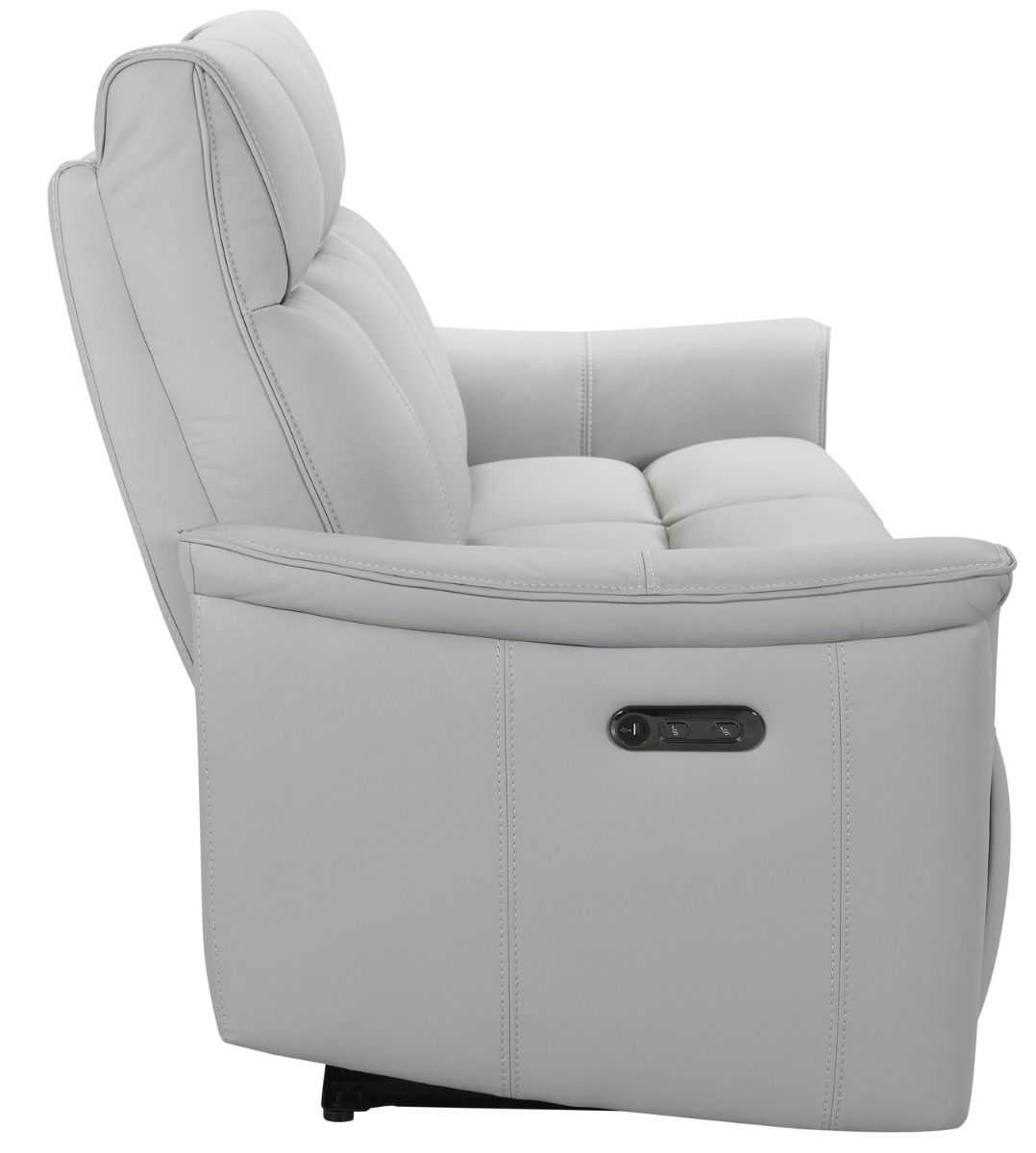 Valencia 3+1+1 sohvakalusto sähkömekanismeilla, vaaleanharmaa nahka