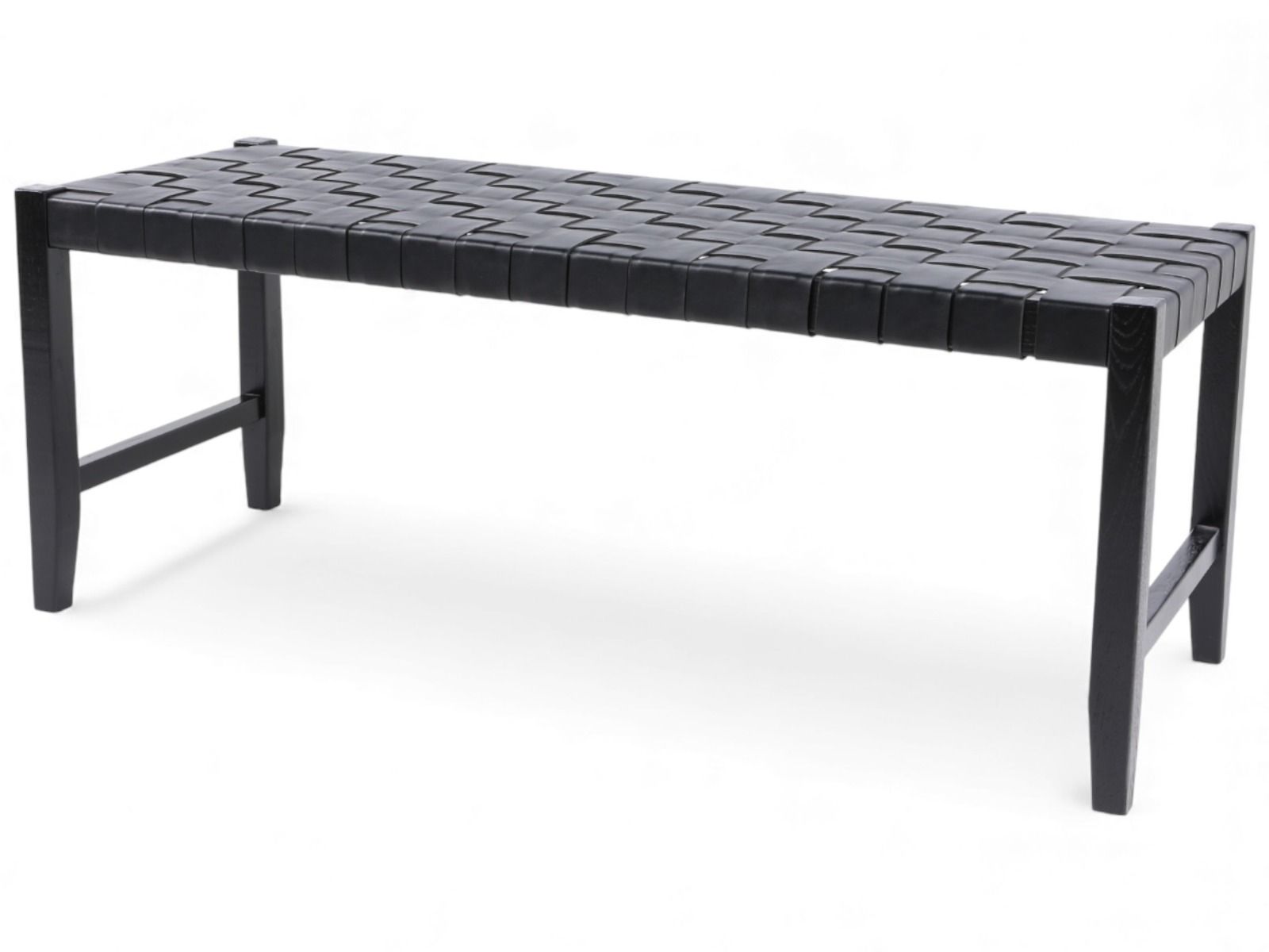 Valio penkki 120 cm satulavöillä mustana