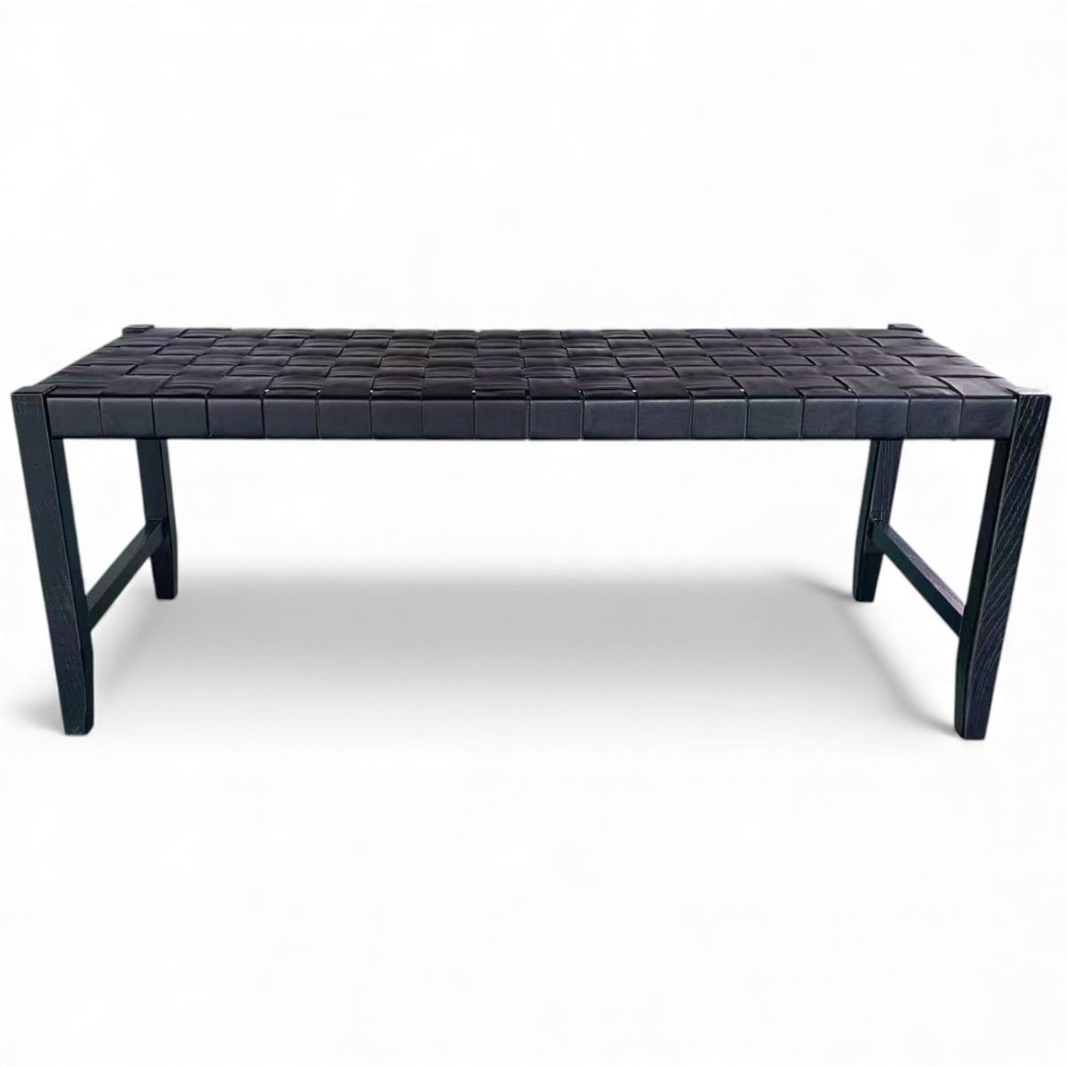 Valio penkki 120 cm satulavöillä mustana