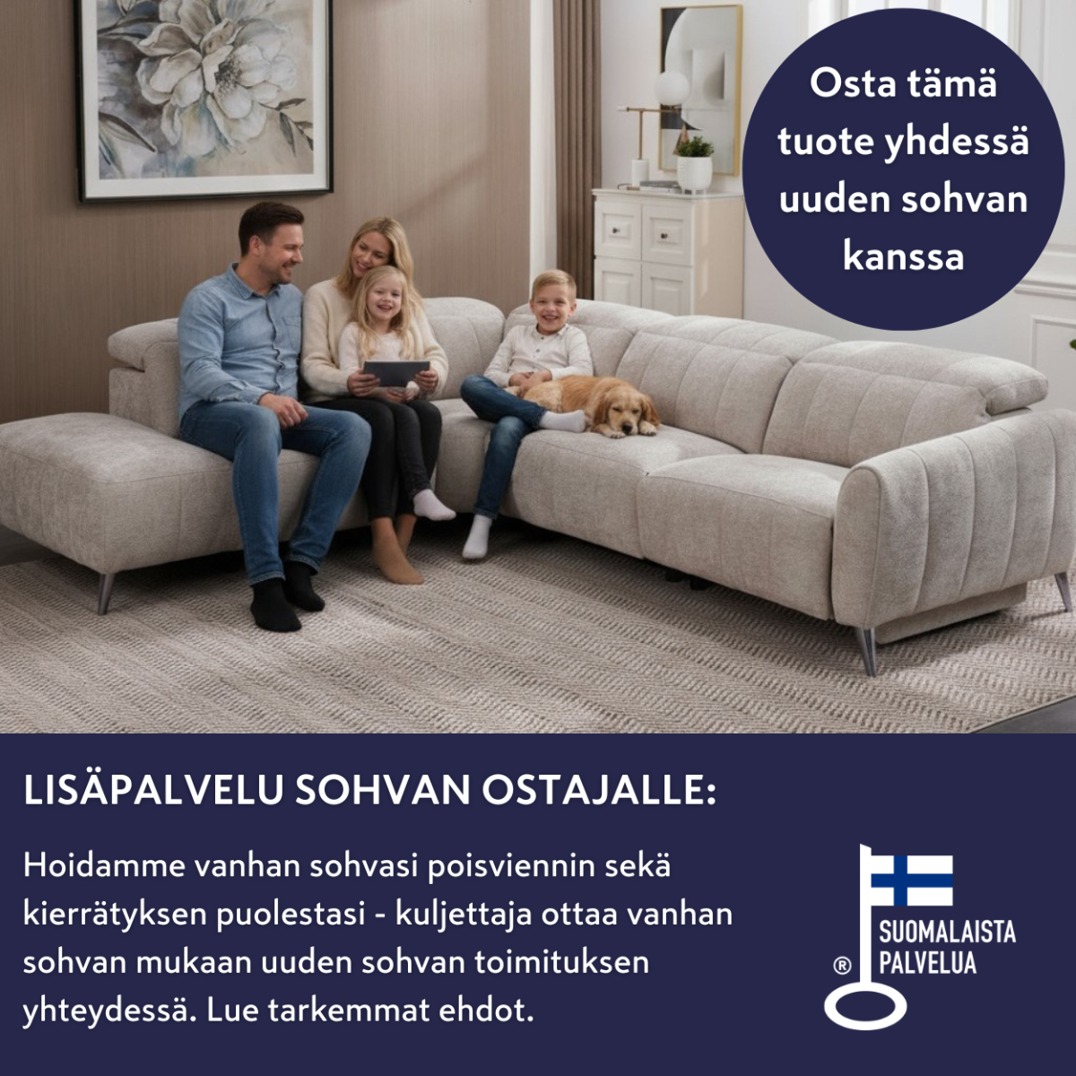 Vanhan sohvan poisvienti onnistuu