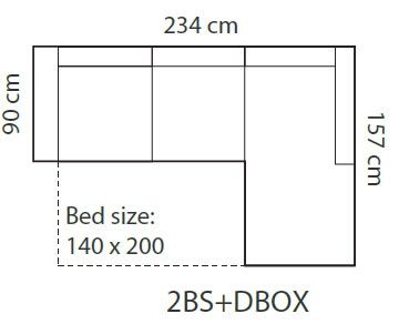 Vendo vuodedivaanisohva, eri värejä