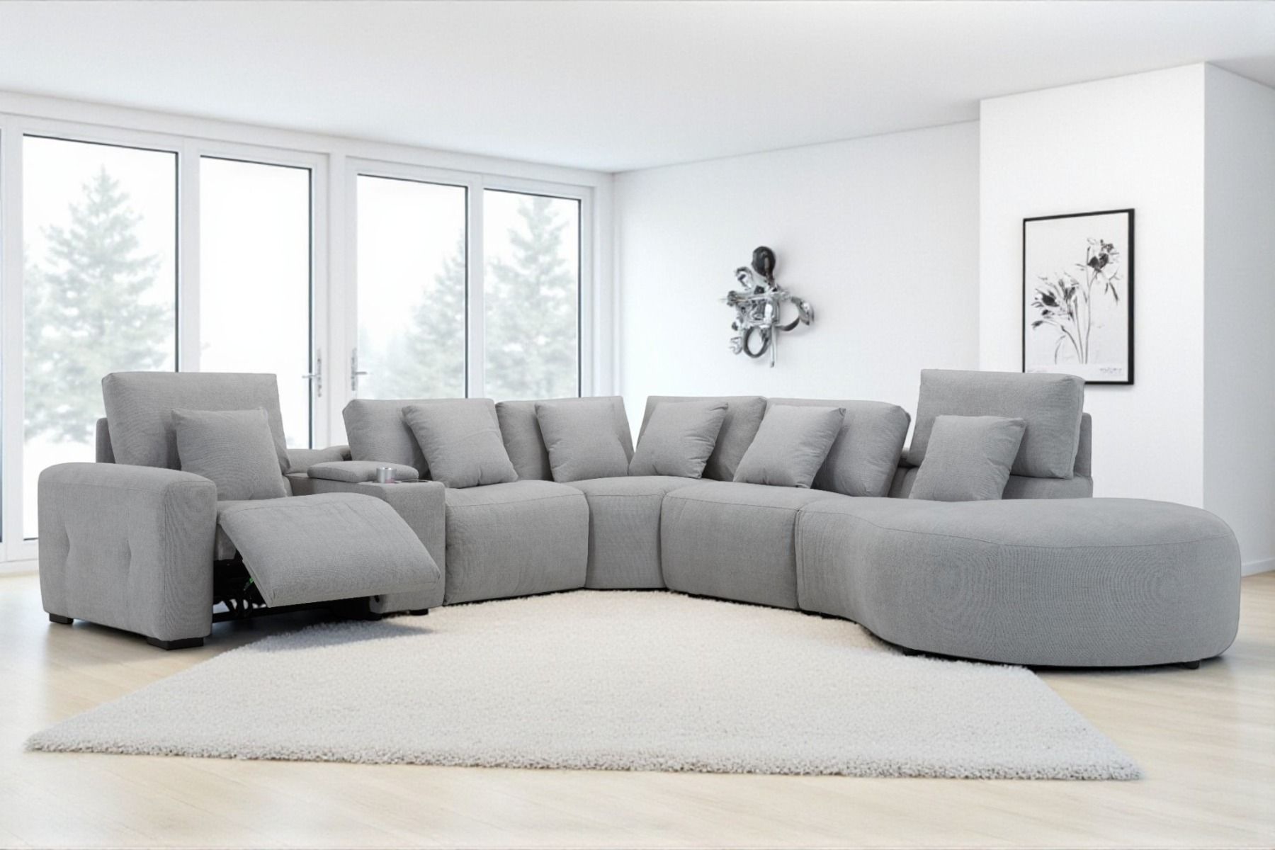 Versailles avokulmasohva sähkösäädöllä