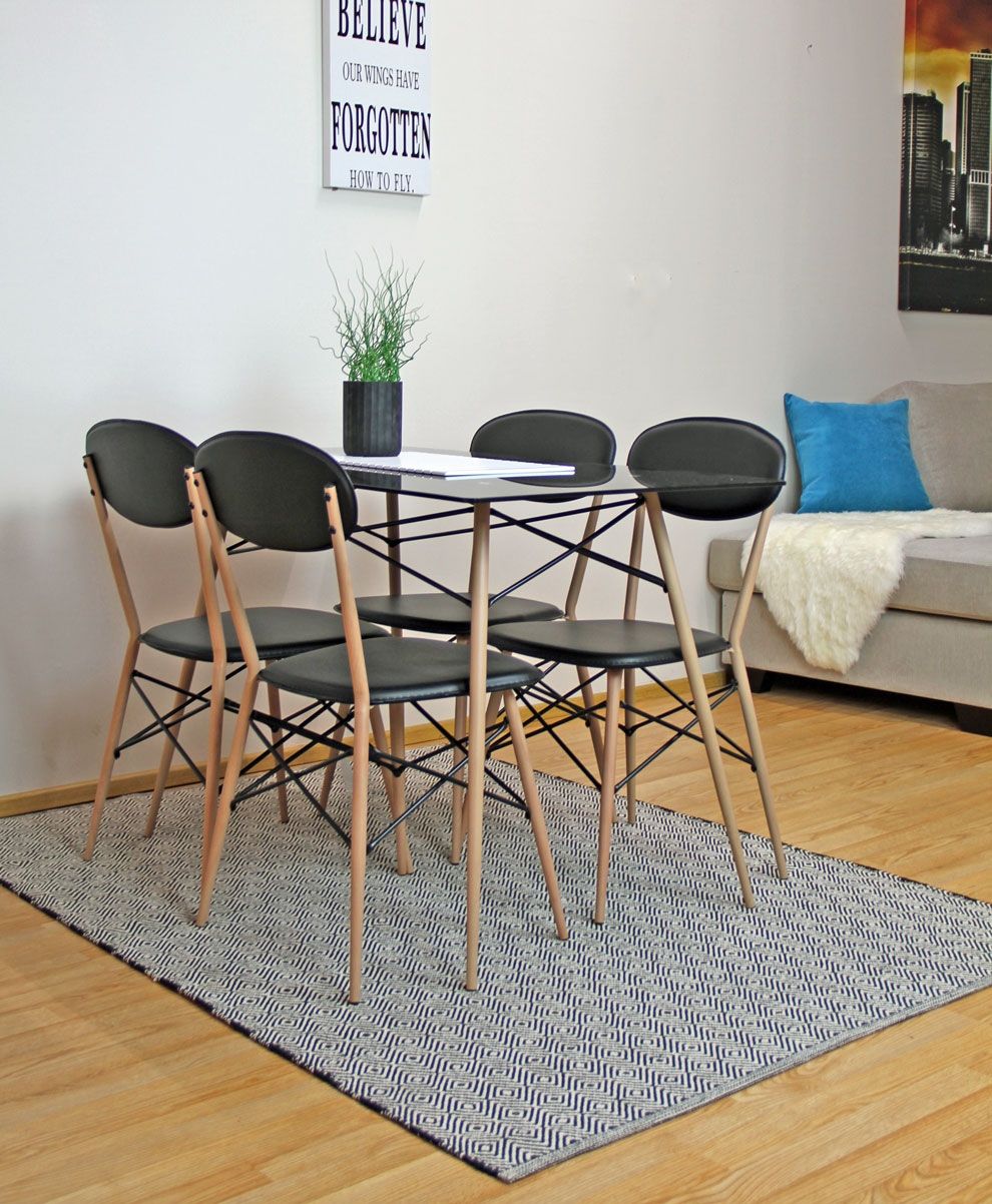 Vicentza ruokapöytä, musta