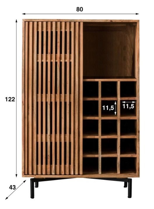 Amsterdam Slide viinikaappi, akaasia