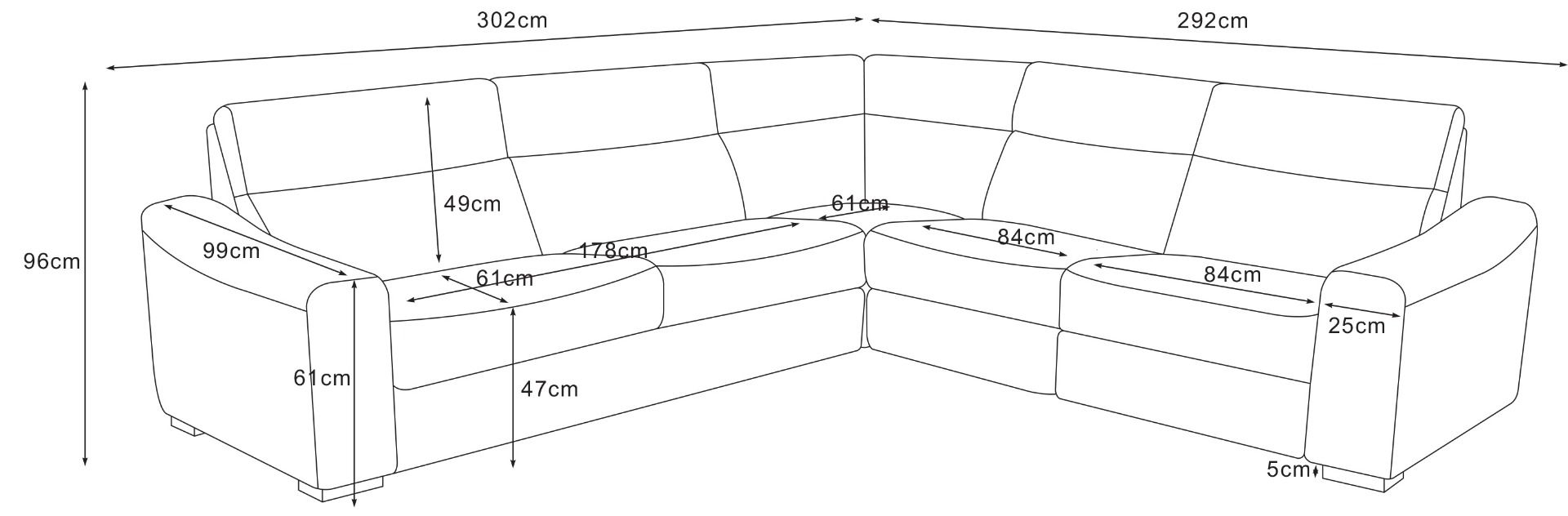 Viking vuodekulmasohva mekanismilla, taupe