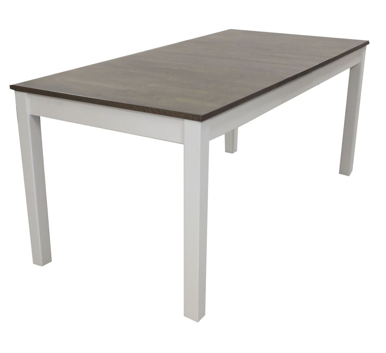 6-hengen Vilja-ruokapöytä harmaalla MDF-kannella ja valkoisella rungolla