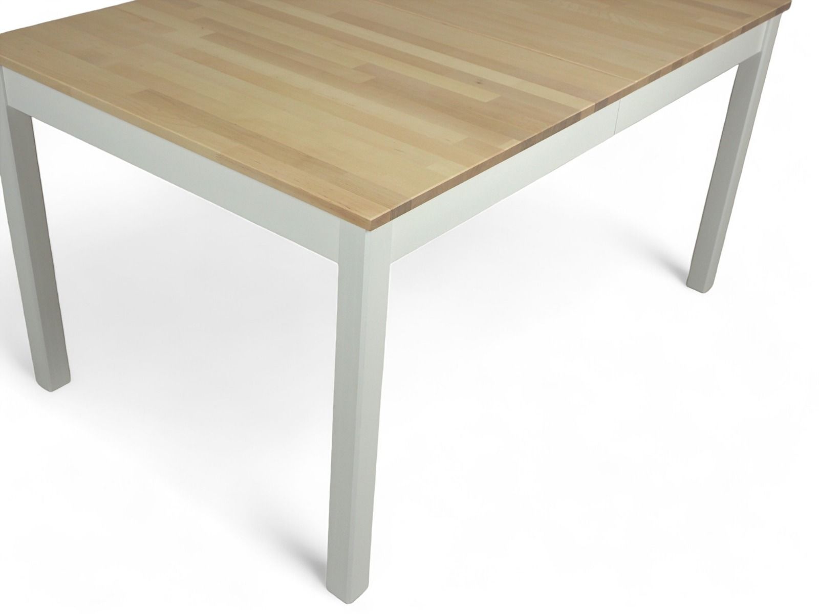 Vilja ruokapöytä 130x80, koivu-valkoinen