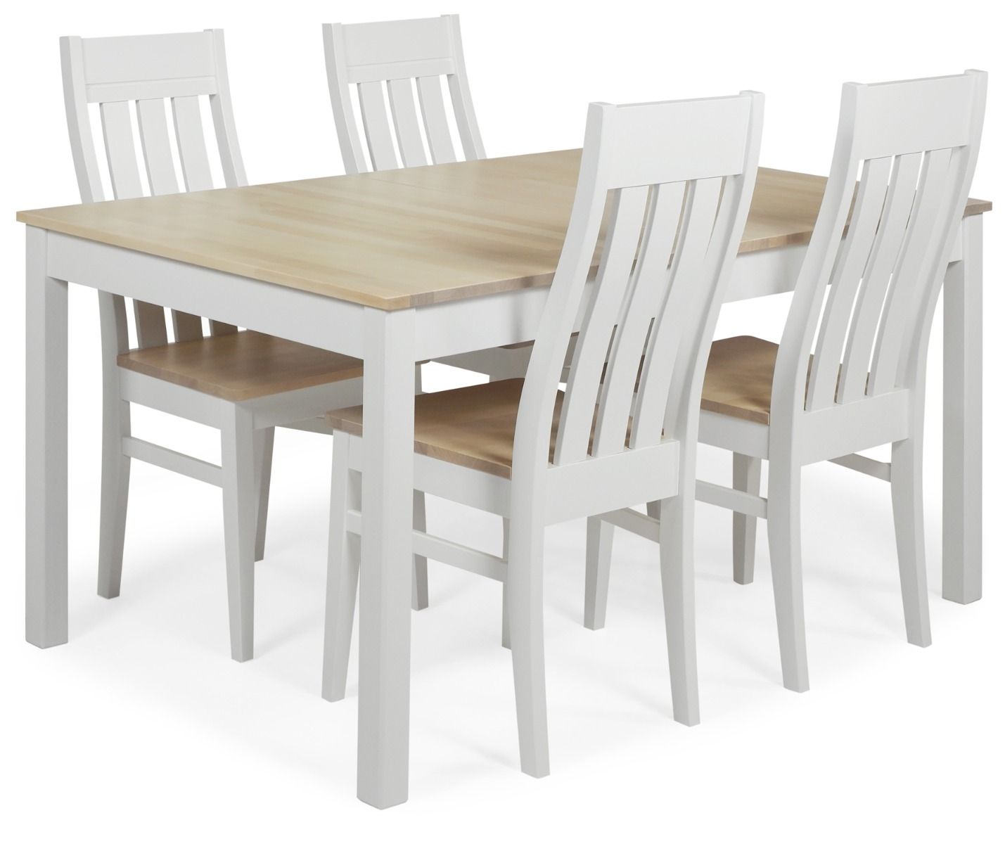 Vilja-Kanerva ruokaryhmä jatkopöydällä, koivu-valkoinen