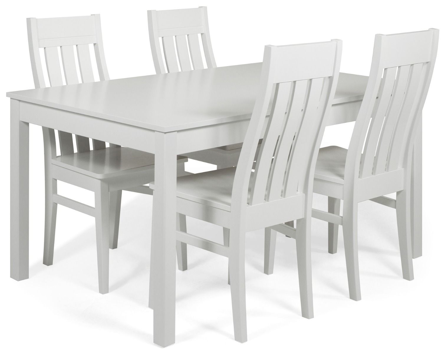 Vilja valkoinen ruokaryhmä neljällä Kanerva tuolilla