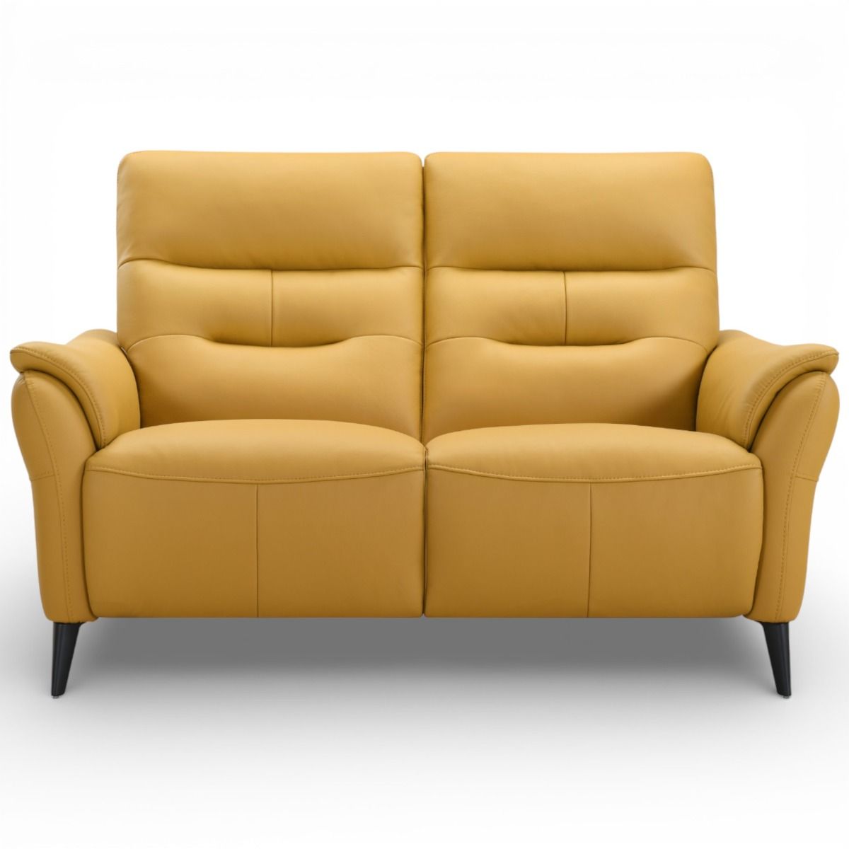 Bianca 3+2 sohvakalusto sähkömekanismeilla, keltainen nahka
