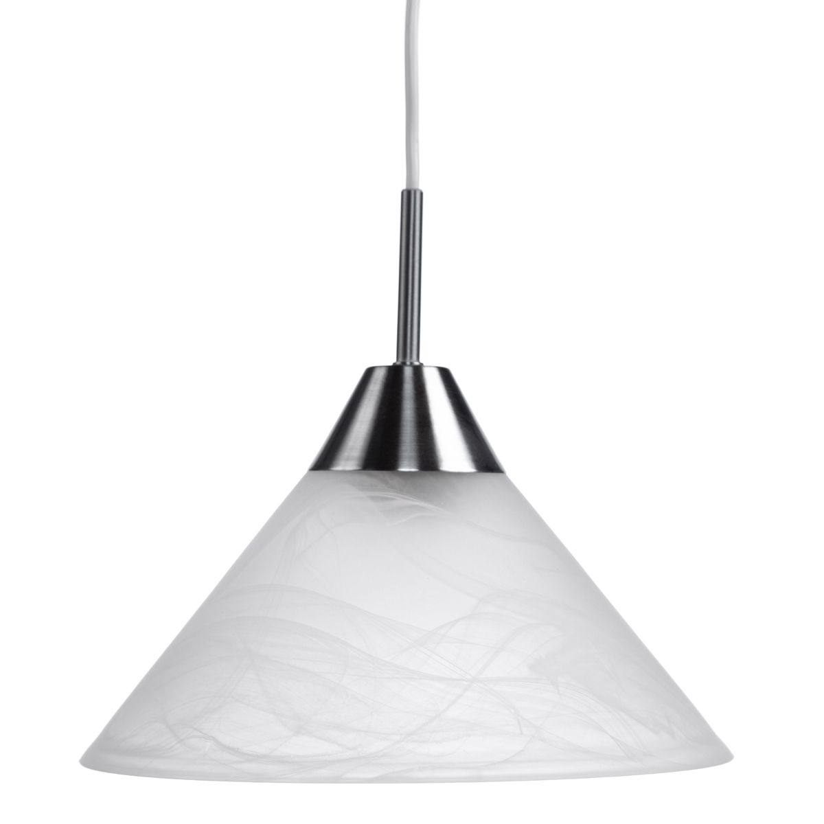 Waddon on yksinkertainen ja perinteisen tyylikäs marmorilasinen valaisin, joka sopii hyvin esimerkiksi pienen keittiön pöydän tai työtason yläpuolelle lisäämään valoa.