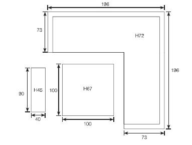 Wellington kulmasohvasetti ulkokäyttöön 