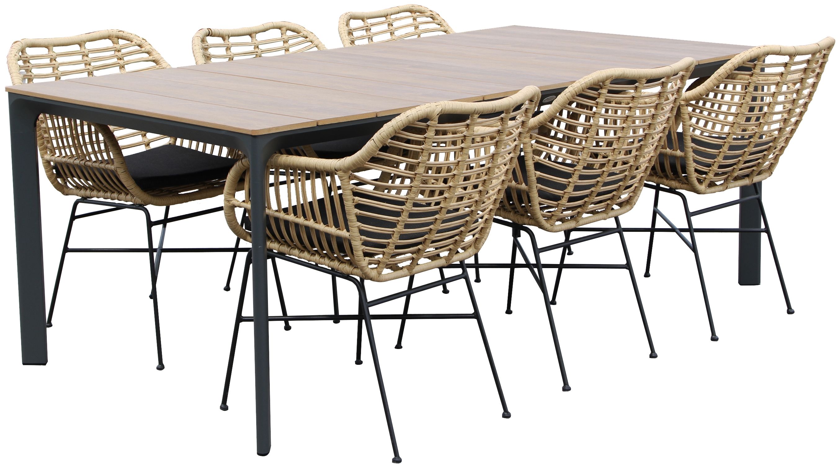 West terassipöytä + 6 Amanda tuolia