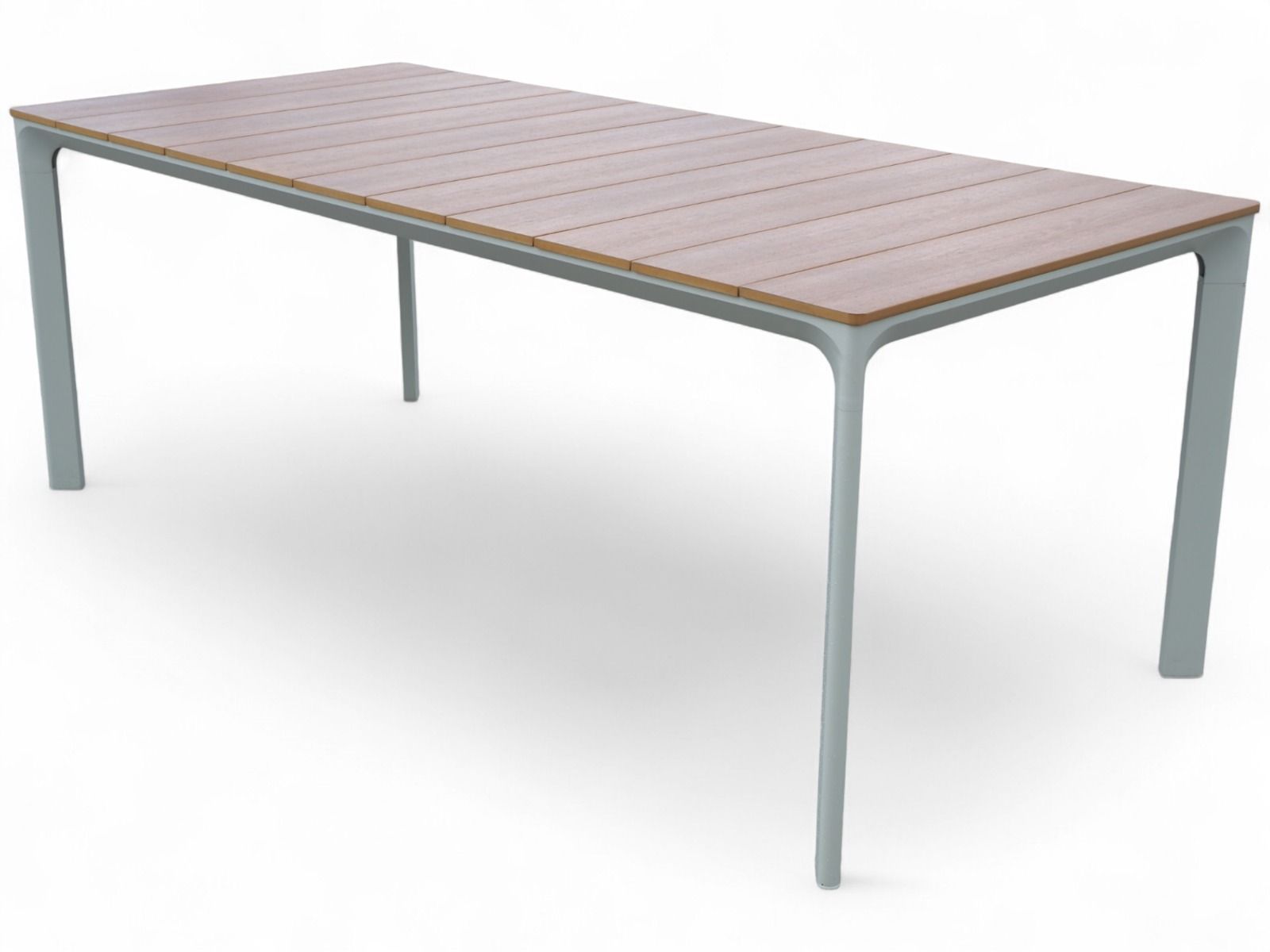 West terassipöytä 90x200cm valkoinen / puunväri